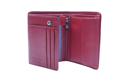 Picture of ESQUIRE VERTICAL WALLET PIPING, Black/Red
