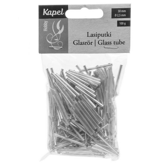 Picture of Fl.dekors Kapel stikla trubiņas sudraba 30mm 100g