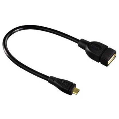 Изображение Hama USB 2.0 Adapter Cable USB cable 0.15 m USB A Micro-USB B Black
