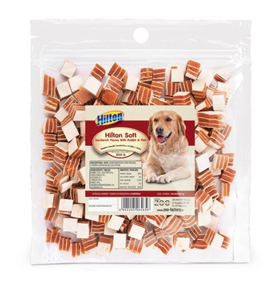 Attēls no HILTON Sandwich pieces with rabbit and fish - Dog treat - 500 g