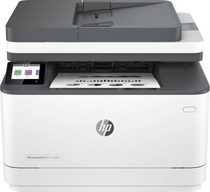 Attēls no HP LaserJet Pro MFP 3102fdn AIO All-in-One Printer - A4 Mono Laser, Print/Copy/Scan/Fax, Automatic Document Feeder, Auto-Duplex, LAN, 33ppm, 350-2500 pages per month (replaces M227fdn)