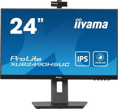 Attēls no 24" ETE IPS-panel, 1920x1080, Webcam 1080P Auto Focus, 15cm Height Adj. Stand, Pivot, 5ms, 250cd/m², Speakers, HDMI, DisplayPort, USB2.0 port  (23,8" VIS)