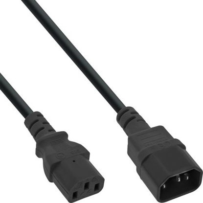 Изображение Kabel zasilający InLine IEC C13 - C14 10m czarny (16640)