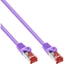 Изображение InLine Patchcord, Cat.6, S/FTP, 0.5m, fioletowy (76450P)