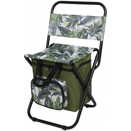 Изображение Jungle Light saliekamais makšķerēšanas krēsls ar atzveltni un somu zem sēdekļa