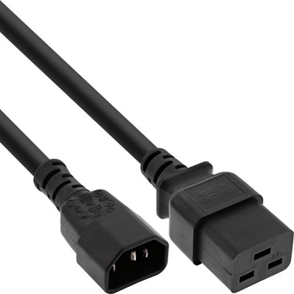 Attēls no Kabel zasilający InLine InLine® Power adapter cable, IEC-60320 C14 to C19, 3x1,5mm², max. 10A, black, 2m