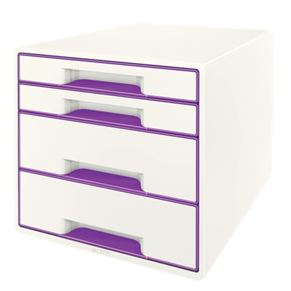 Picture of Leitz WOW Cube file storage box Polystyrol Metallic, Violet