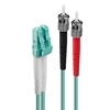 Picture of Lindy 10m OM3 LC - ST Duplex fibre optic cable Turquoise