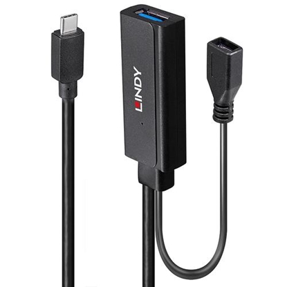 Picture of Lindy 43352 interface hub USB 3.2 Gen 1 (3.1 Gen 1) Type-C 5000 Mbit/s Black