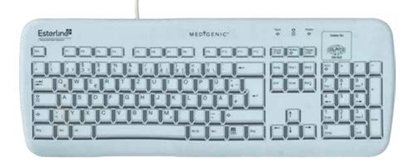 Attēls no Medigenic Essential keyboard USB + PS/2 German White