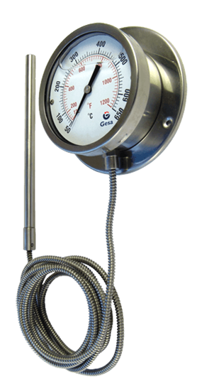 Picture of Pirometrs 0+400 100R kapil-3m Cl1.6 L=150x10 1/2 AISI304 fl