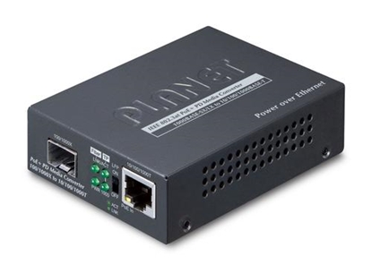 Изображение PLANET 802.3at PoE+ PD network media converter 2000 Mbit/s Black