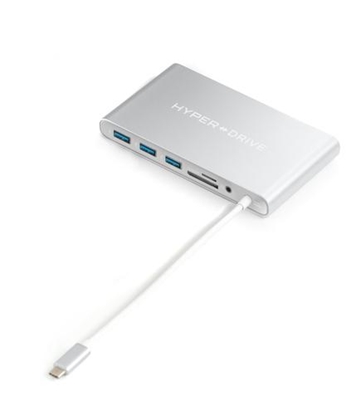 Picture of Sanho HyperDrive ULTIMATE 11-in-1 USB 3.2 Gen 1 (3.1 Gen 1) Type-C 5000 Mbit/s Silver