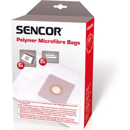 Attēls no Sencor SVC 68x/69xx Microfibre bags 5pcs + 2 micro-filters