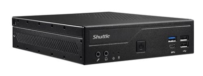 Attēls no Shuttle Slim PC DH610 , S1700, 1x HDMI, 2x DP , 1x 2.5", 2x M.2, 2x LAN (Intel 1G + 2.5G), 2x COM, 24/7 permanent operation, incl. VESA