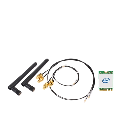 Attēls no Shuttle WLN-M1 - Intel WLAN-ax/Bluetooth Combo Kit with M.2 card, cables and external antennas