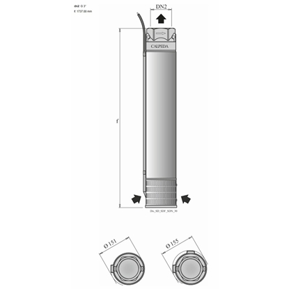 Picture of Sūknis 4SDF 54/14 bez dzinēja