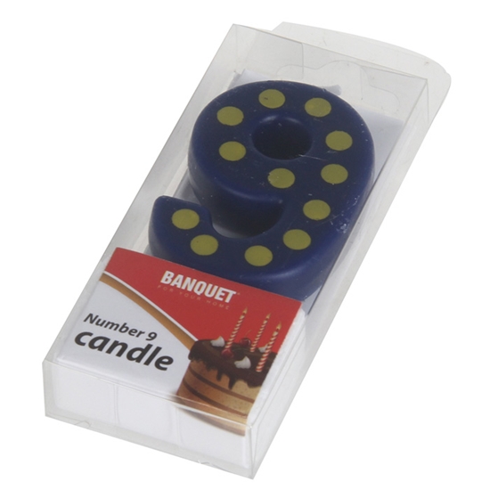 Picture of Tortes svecīte Cipars 9 Glitter Banquet