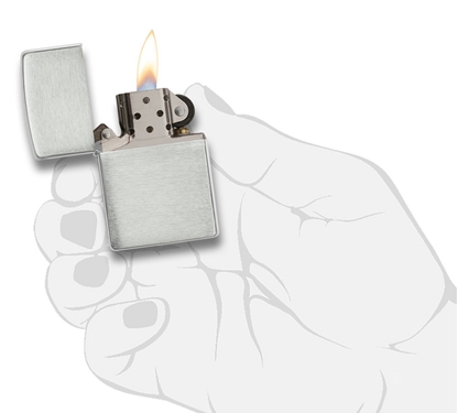 Picture of Zippo Lighter 13 Brushed Sterling Silver