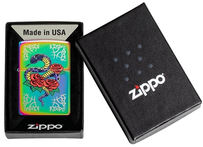 Picture of Zippo Lighter 48395 Rose Snake Design