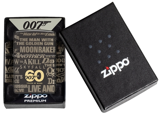 Изображение Zippo Lighter 48576 James Bond 60th Anniversary Collectible 
