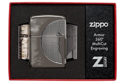 Picture of Zippo Lighter 49353 Armor® Wolf Design