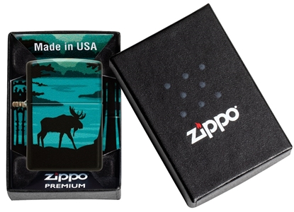 Изображение Zippo Lighter 49481 Moose Landscape Design