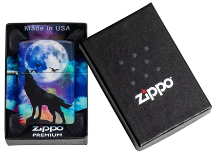 Picture of Zippo Lighter 49683 Wolf Design