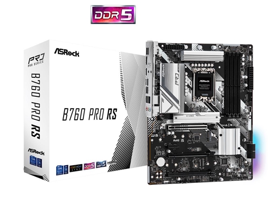 Изображение Mainboard|ASROCK|Intel B760 Express|LGA1700|ATX|Memory DDR5|Memory slots 4|1xPCI-Express 3.0 1x|1xPCI-Express 3.0 16x|1xPCI-Express 4.0 16x|1xPCI-Express 5.0 16x|3xM.2|1xHDMI|1xDisplayPort|2xUSB 2.0|5xUSB 3.2|1xUSB-C|1xRJ45|3xAudio port|B760PRORS