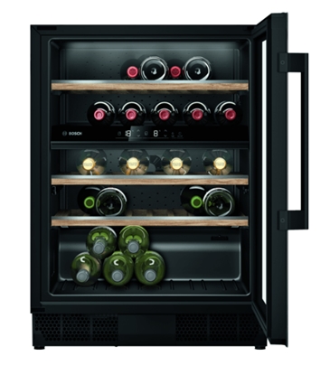 Attēls no Bosch Serie 6 KUW21AHG0 wine cooler Built-in Black 44 bottle(s)