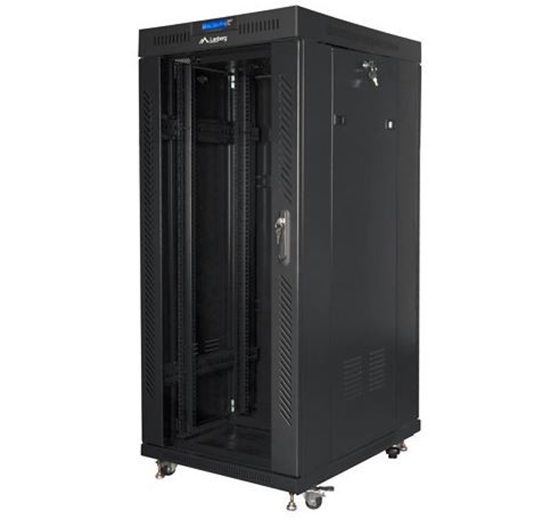 Picture of Lanberg 19" 27U 800X1200 SCHWARZ LCD GLAS TÜR RACK RACK EINB