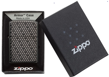 Изображение Zippo Lighter 49021 Armor™ Black Ice® Hexagon design