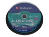 Изображение 1x10 Verbatim DVD-RW 4,7GB 4x Speed, matte silver Cakebox