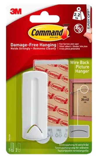 Изображение 3M picture hanger for wire-backed frame Command 2.2kg, white