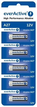 Picture of 5 x alkaline batteries everActive 27A 12V- blister 5 pcs.