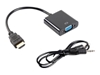 Изображение Adapter HDMI-A (M) -> VGA (F) + audio na kablu 