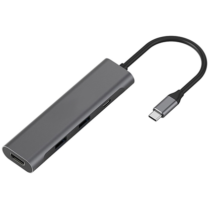Attēls no Adapter USB Type-C - 2 x USB 3.0, Type-C PD, HDMI
