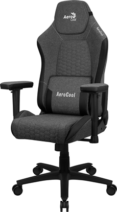 Изображение Aerocool CROWNASHBK, Ergonomic Gaming Chair, Adjustable Cushions, AeroWeave Technology, Black