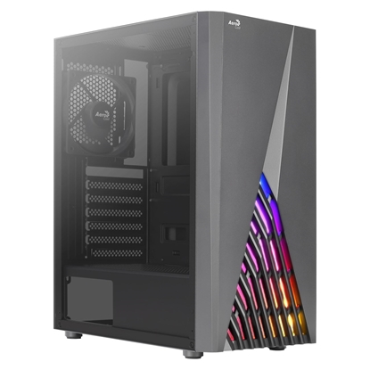 Attēls no Aerocool DELTABKV1 ATX PC Case RGB Front Full Side Window 12cm Fan Black