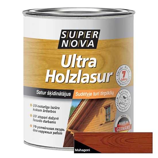 Изображение Aizsarglīdzeklis kokam Ultra Holzlasur mahagons, 0.75L