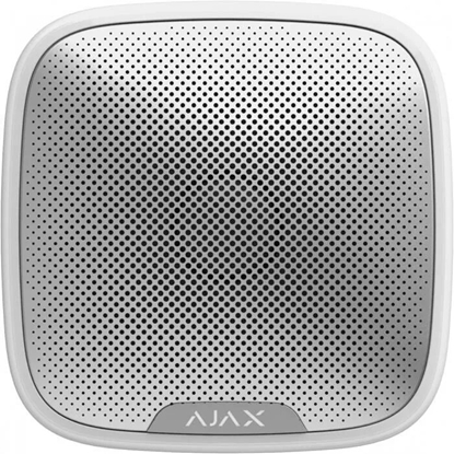 Изображение Ajax StreetSiren Bezvadu ārtelpu sirēna priekš Ajax Smart Home & Drošības sistēmas Balta