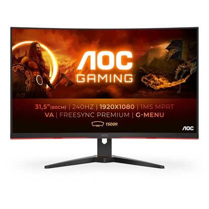 Attēls no AOC G2 C32G2ZE/BK computer monitor 80 cm (31.5") 1920 x 1080 pixels Full HD LED Black, Red