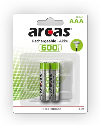 Picture of ARCAS NI-MH R03 MICRO AAA 600mA BP2 | Arcas