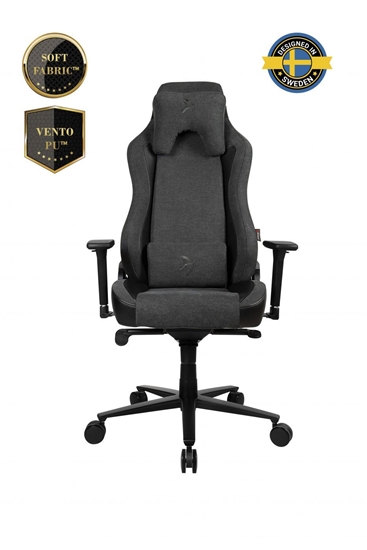 Изображение Arozzi Vernazza Vento Gaming Chair mm | Vento Polyurethane; Soft Fabric; Metal; Aluminium | Dark Grey