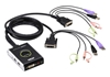 Picture of ATEN 2-Port USB DVI/Audio Cable KVM Switch with Remote Port Selector