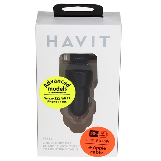 Picture of Auto lādētājs Havit DOT 855 smart PD20W+L cable 1.2