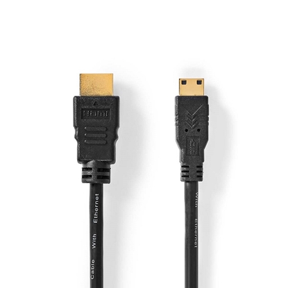 Attēls no Ātrgaitas kabelis ar Ethernet-HDMI™-HDMI™ mini savienotājs | 4K@30Hz | 10,2 Gb/3.00 m-CVGP34500BK30