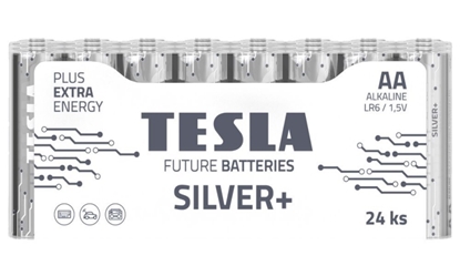 Attēls no Batteries Tesla AA Silver+ Alkaline LR06 2600 mAh (24 pcs)