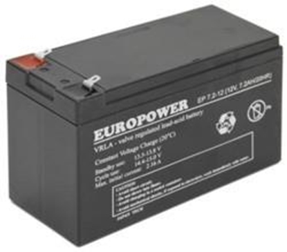 Attēls no BATTERY 12V 7.2AH VRLA/EP7.2-12 T2 EUROPOWER EMU