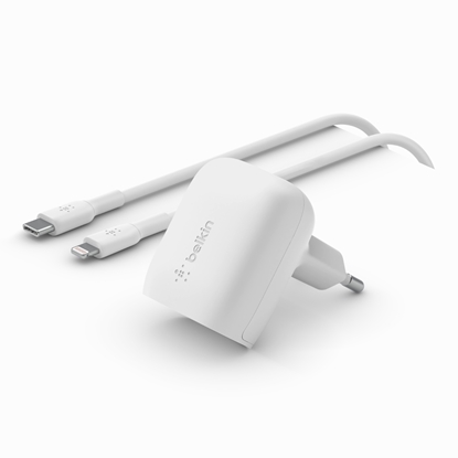 Изображение Belkin BOOST Charge 20W PD+PPD USB-C/Lig.1m wh  WCA006vf1MWH-B5